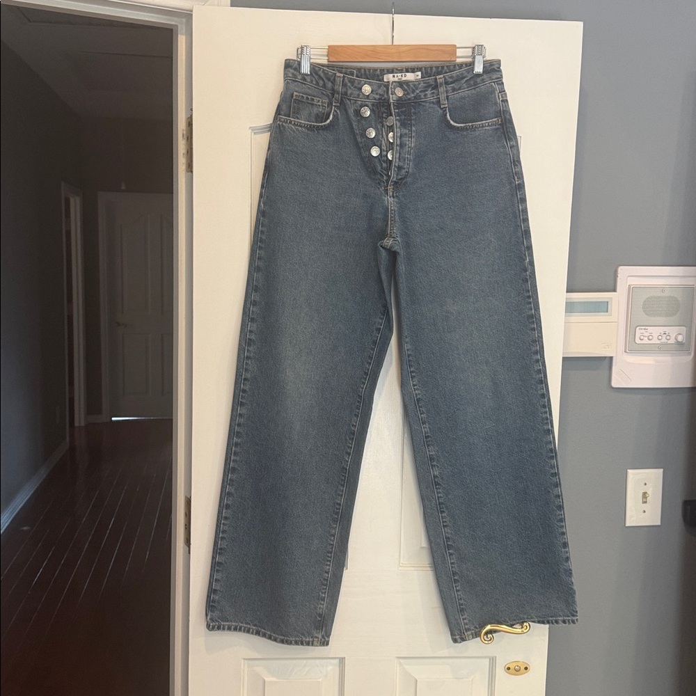 High-Waisted Wide-Leg Jeans